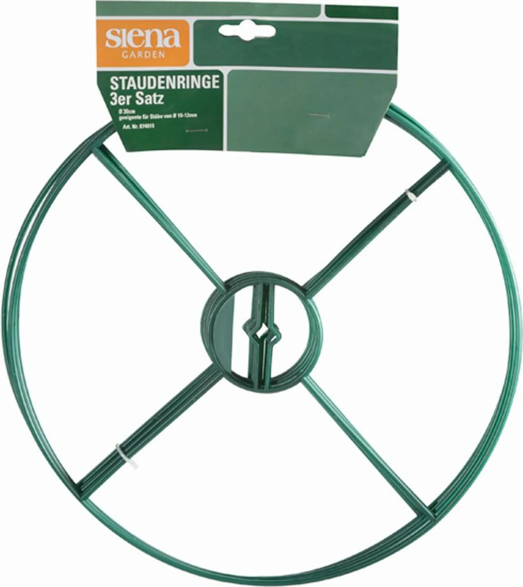 EGUFER Staudenhalter 3er Pack – Ø 30 cm, grün